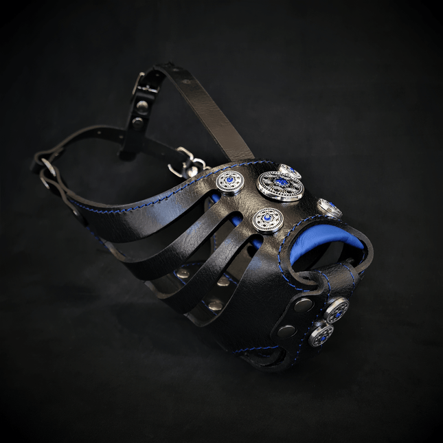 The ''Bijou'' Basket Muzzle Black & Blue