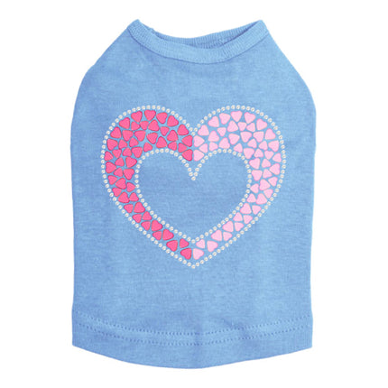 Pink & Light Pink Nailhead Hearts - Dog Tank