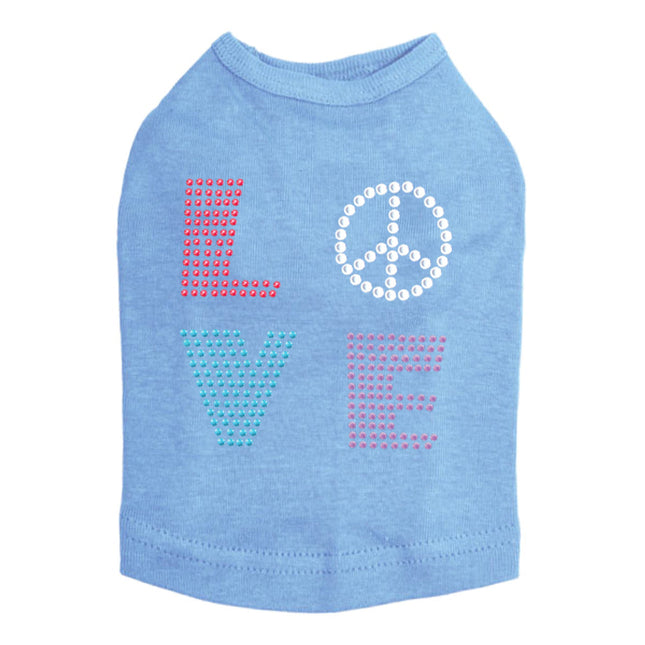 Love with Peace Sign - Dog Tank