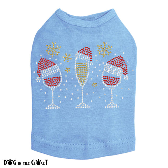 Christmas Wine Glasses - Dog Tank