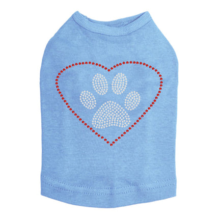 Heart with Paw - Dog Tank