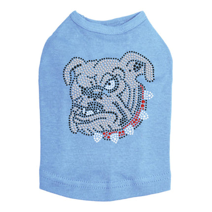 Bulldog Face (White) - Dog Tank