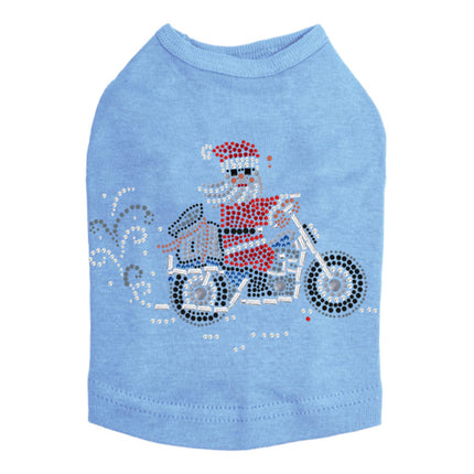 Santa on Motorcycle - Dog Tank