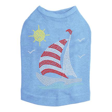 Sailboat (Rhinestone & Nailhead) - Dog Tank