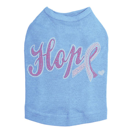 Hope with Cancer Ribbon - Dog Tank