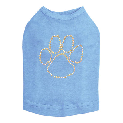 Paw (Gold Nailheads) - Dog Tank