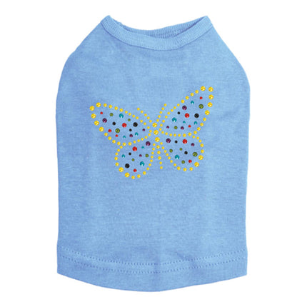 Yellow Dotted Butterfly - Dog Tank