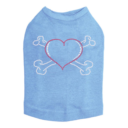 Heart with Cross Bones - Dog Tank