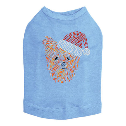 Yorkie Face 2 with Santa Hat - Dog Tank