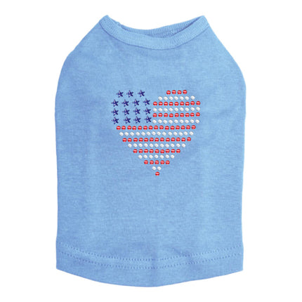 Patriotic Heart 1 - Dog Tank