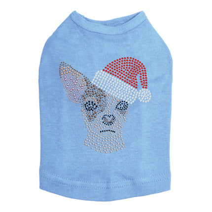 Chihuahua Face with Santa Hat - Dog Tank