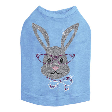 Girl Bunny with Glasses and Bow - Dog Tank