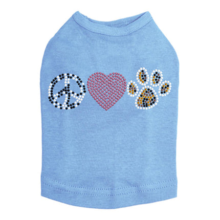 Peace, Love, Paw (Animal Print) - Dog Tank