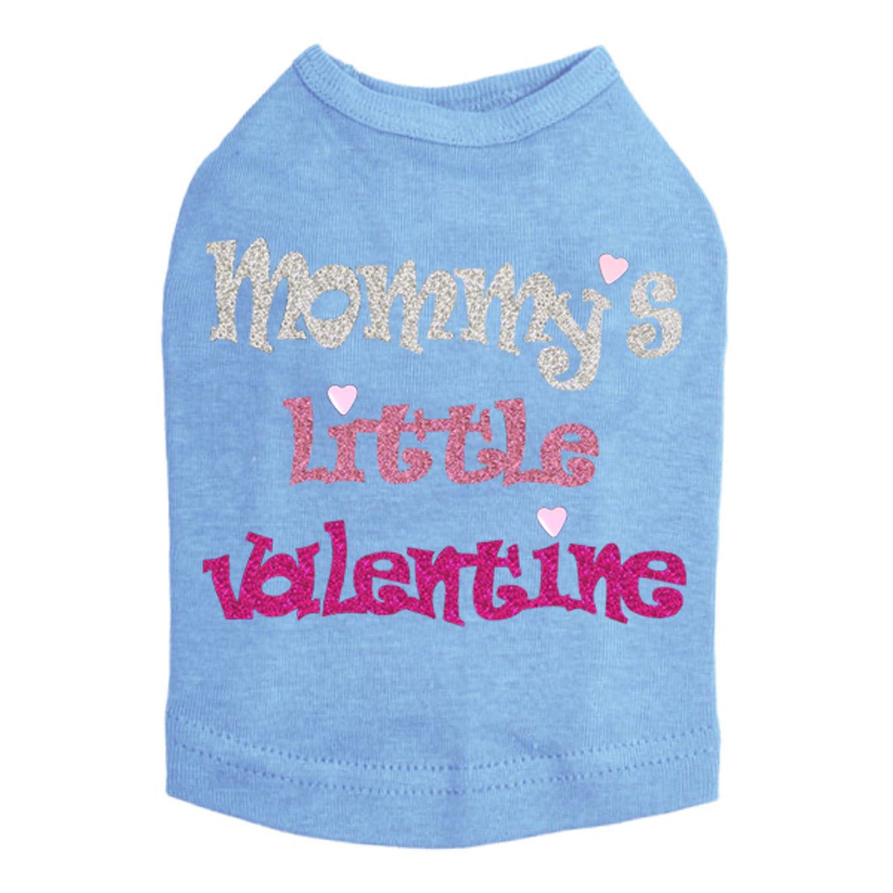 Mommy's Little Valentine - Dog Tank Blue