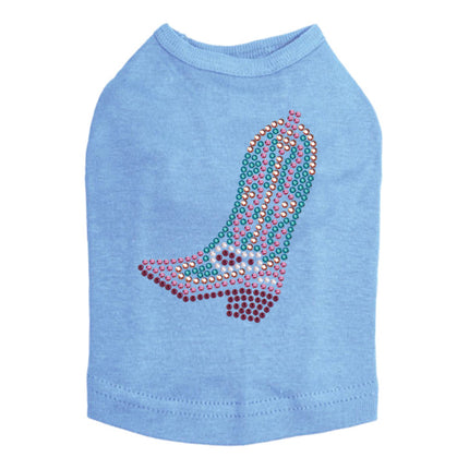 Boot (Pink & Turquoise) - Dog Tank