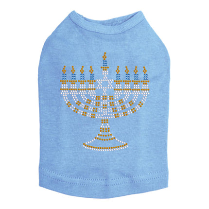 Menorah - Small (Blue, Silver, & Gold) - Dog Tank