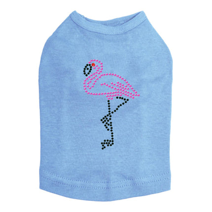 Pink Flamingo with Black Legs (Small) - Dog Tank