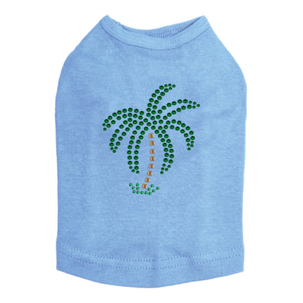 Palm Tree (Green Rhinestones - Small) - Dog Tank