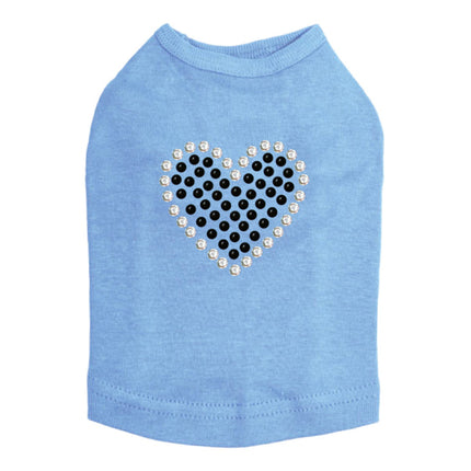 Black Rhinestone Heart - Dog Tank