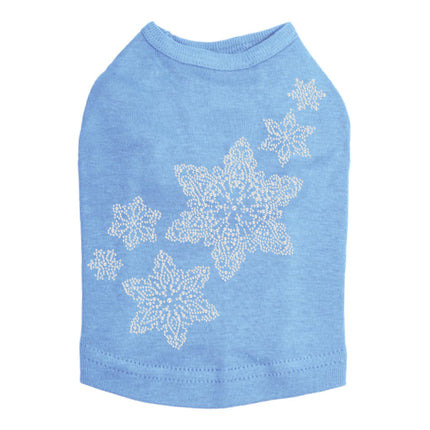 Rhinestone Snowflakes - Dog Tank