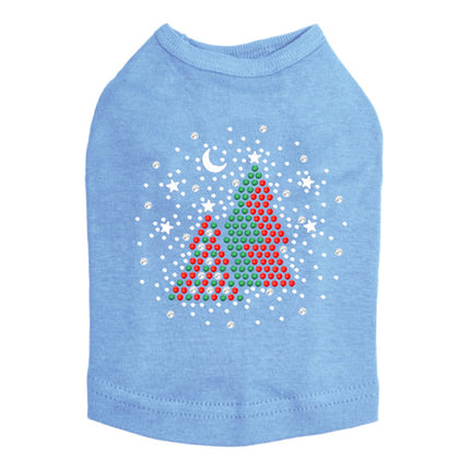 Red & Green Christmas Trees with Snowflakes - Dog Tank