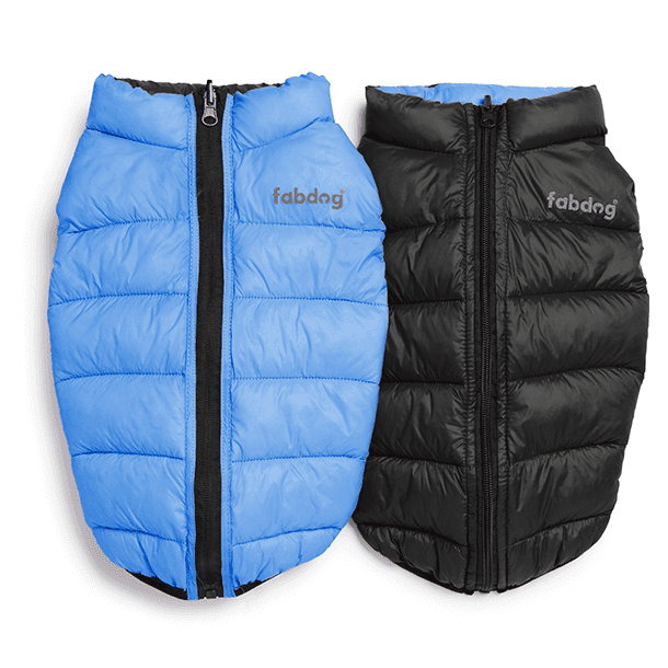 Powder Blue/ Black Pack N Go Reversible Puffer