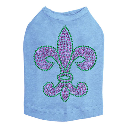 Fleur de Lis Purple & Green - Dog Tank