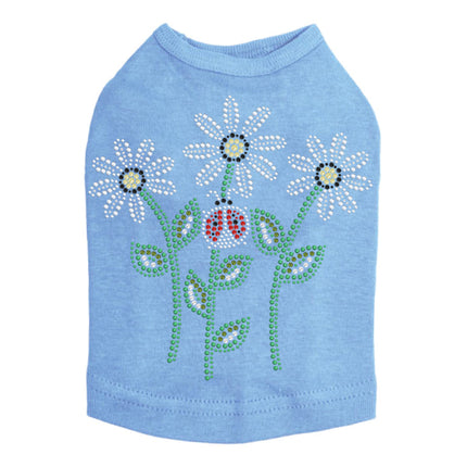 Daisies with Lady Bugs - Dog Tank