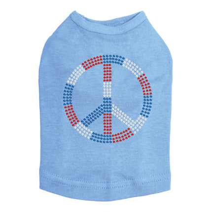 Peace Sign (Red, White, & Blue) - Dog Tank