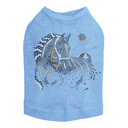 Horse with Stars & Moon - Dog Tank