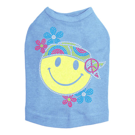 Happy Face Hippy - Dog Tank