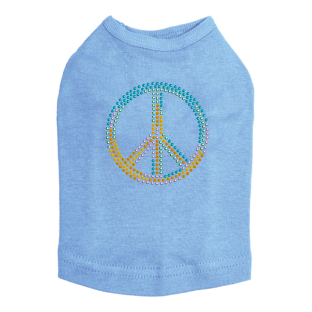 Peace Sign (Blue, Orange, Yellow, & Green) - Dog Tank