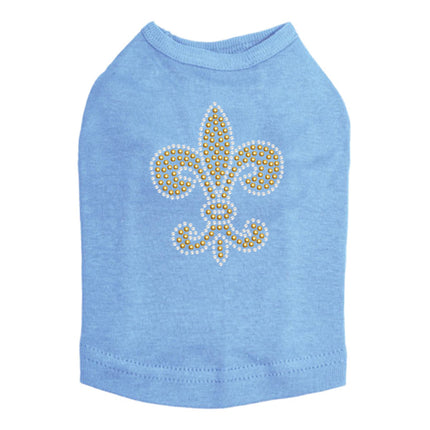 Fleur de Lis (Gold Rhinestuds) - Dog Tank