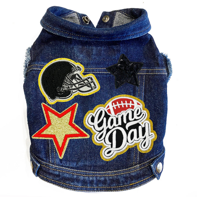 Game Day (Small) Denim Dog Jacket