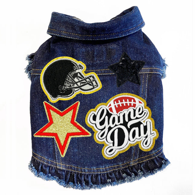 Game Day (Small) Denim Dog Jacket