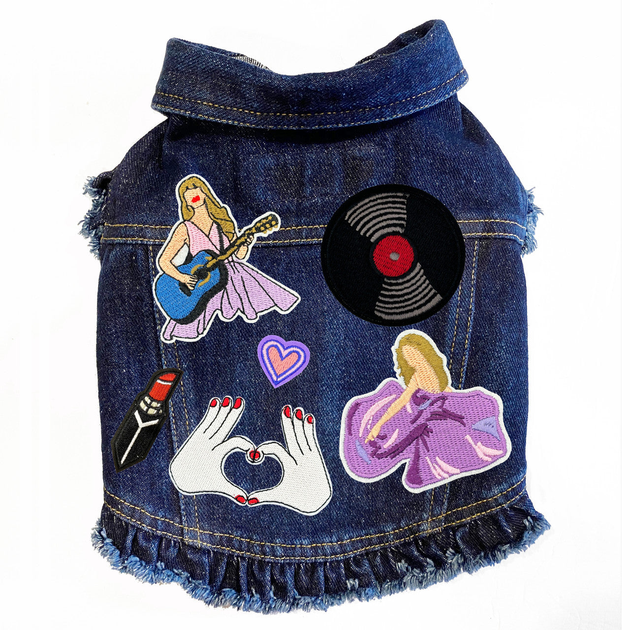 Swiftie Inspired #3 Denim Dog Jacket