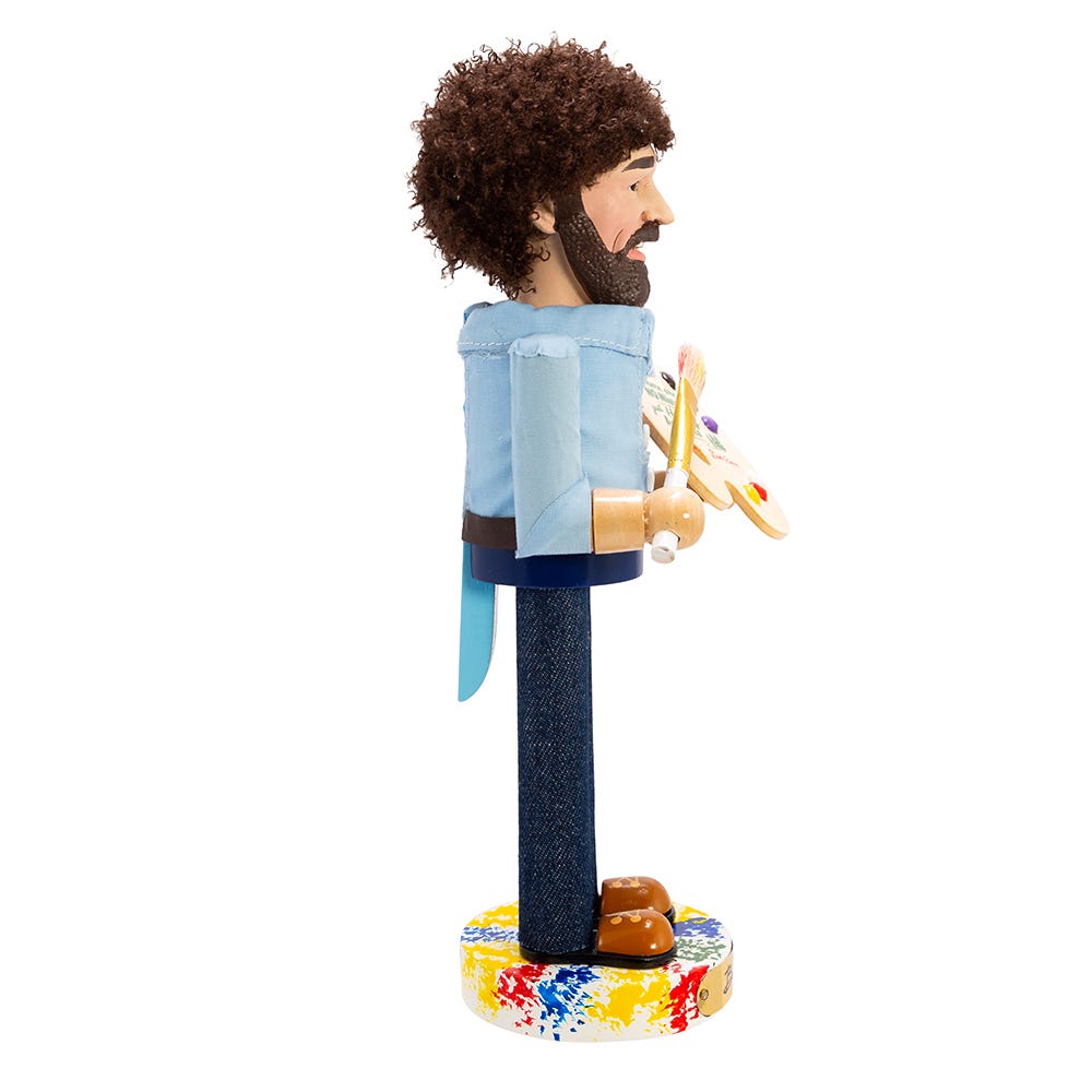 Kurt Adler 10-Inch Bob Ross with Palette Nutcracker