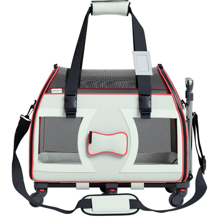 Bone Cruiser Pet Carrier with Removable Wheels and Telescopic Handle