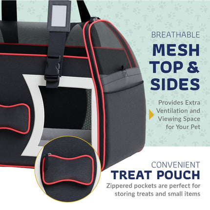 Bone Cruiser Pet Carrier with Removable Wheels and Telescopic Handle