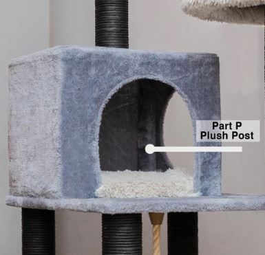 Bradbury 7 Level Grey Cat Tree with Scratching Posts