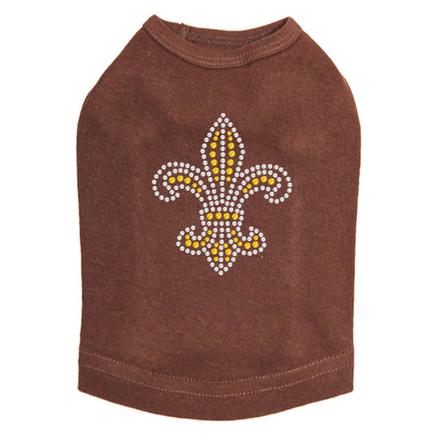 Fleur de Lis (Gold Rhinestones) - Dog Tank