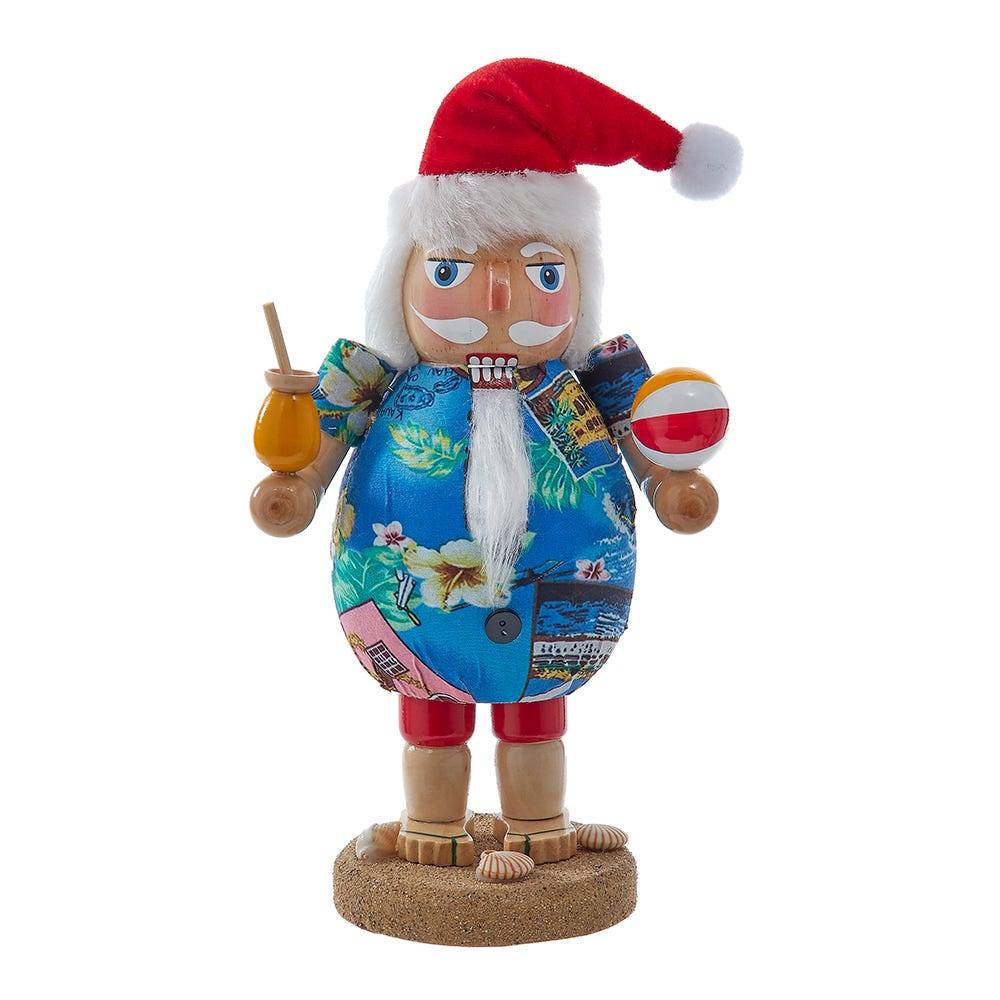 Kurt Adler 9-Inch Wooden Tropical Beach Santa Nutcracker