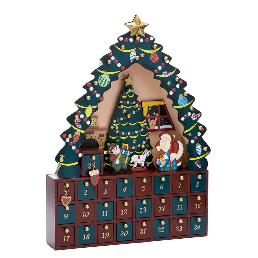 Kurt Adler 16-Inch Christmas Tree 24-Piece Advent Calendar