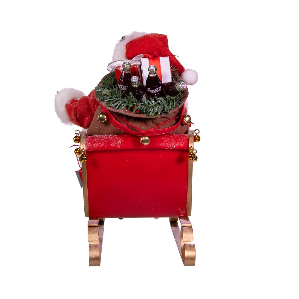 Kurt Adler 10-Inch Coca-Cola Santa in Sleigh Table Piece