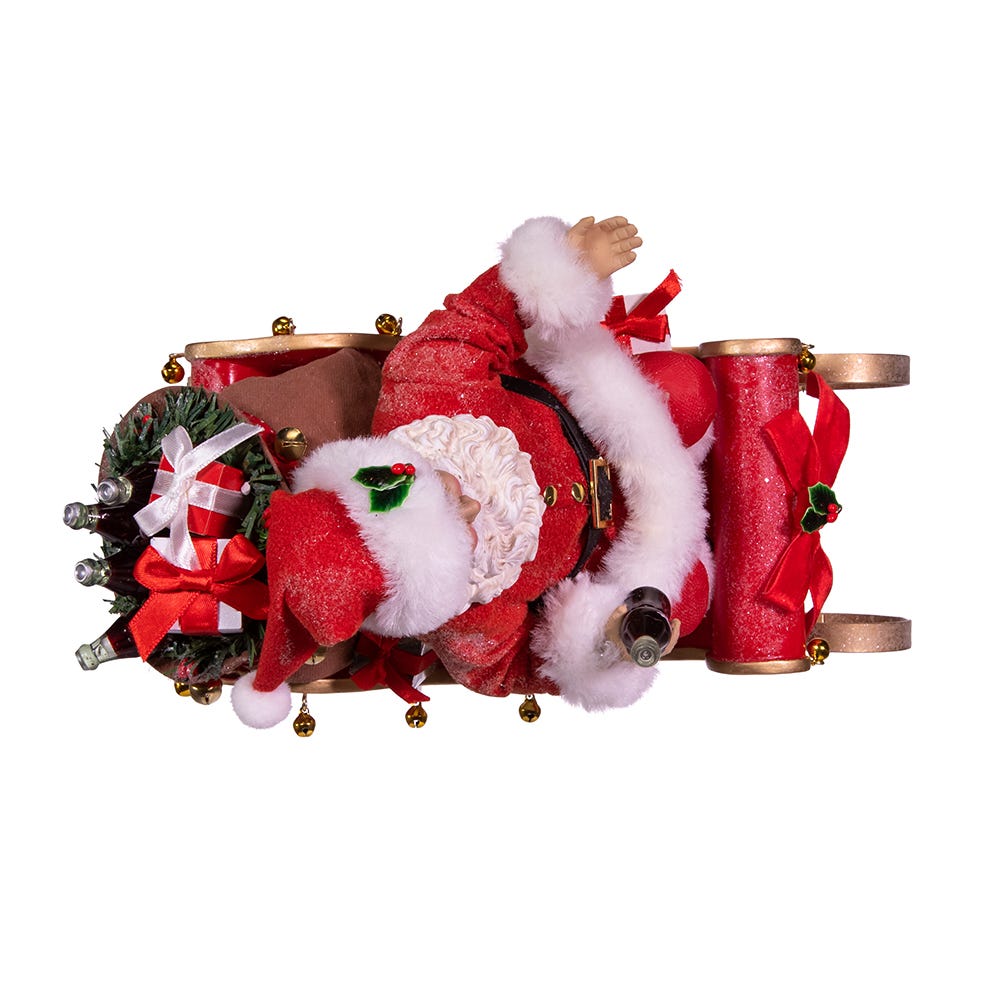 Kurt Adler 10-Inch Coca-Cola Santa in Sleigh Table Piece