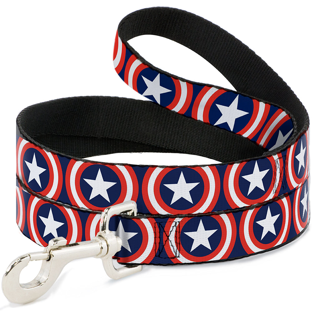 Captain America Shield Navy Pet Collar & Leash Set