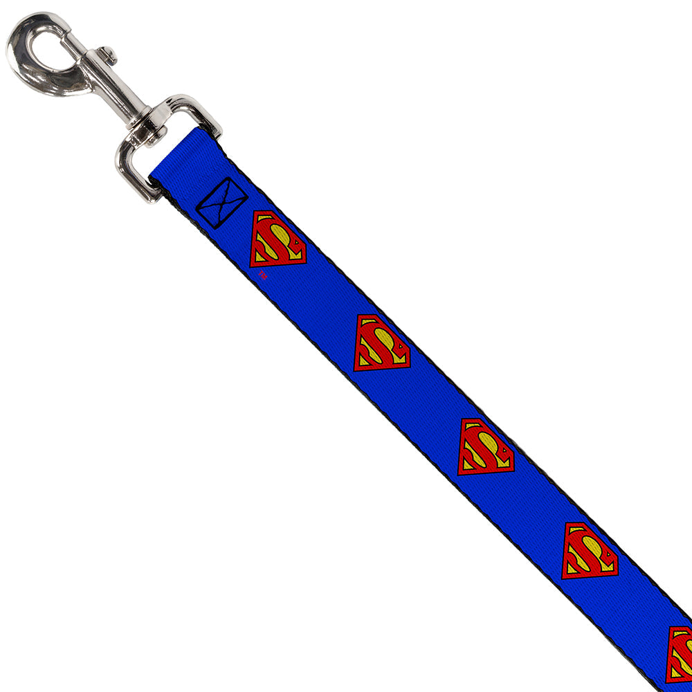 Superman Shield Blue Pet Collar & Leash Set