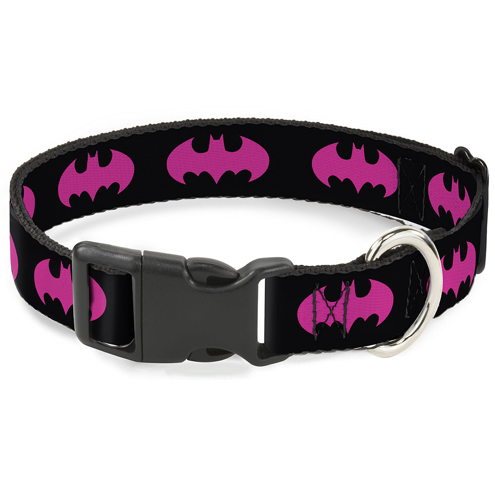 Batman Signal Fuchsia Pet Collar & Leash Set Large