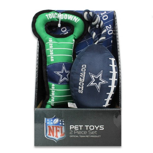 NFL Dallas Cowboys 2PC Pet Toy Box Set
