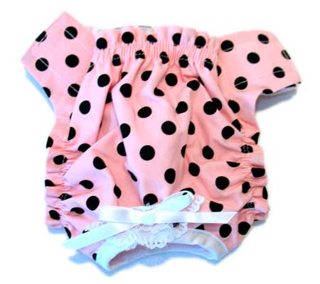 Pink & Black Polka Dot Panties Option